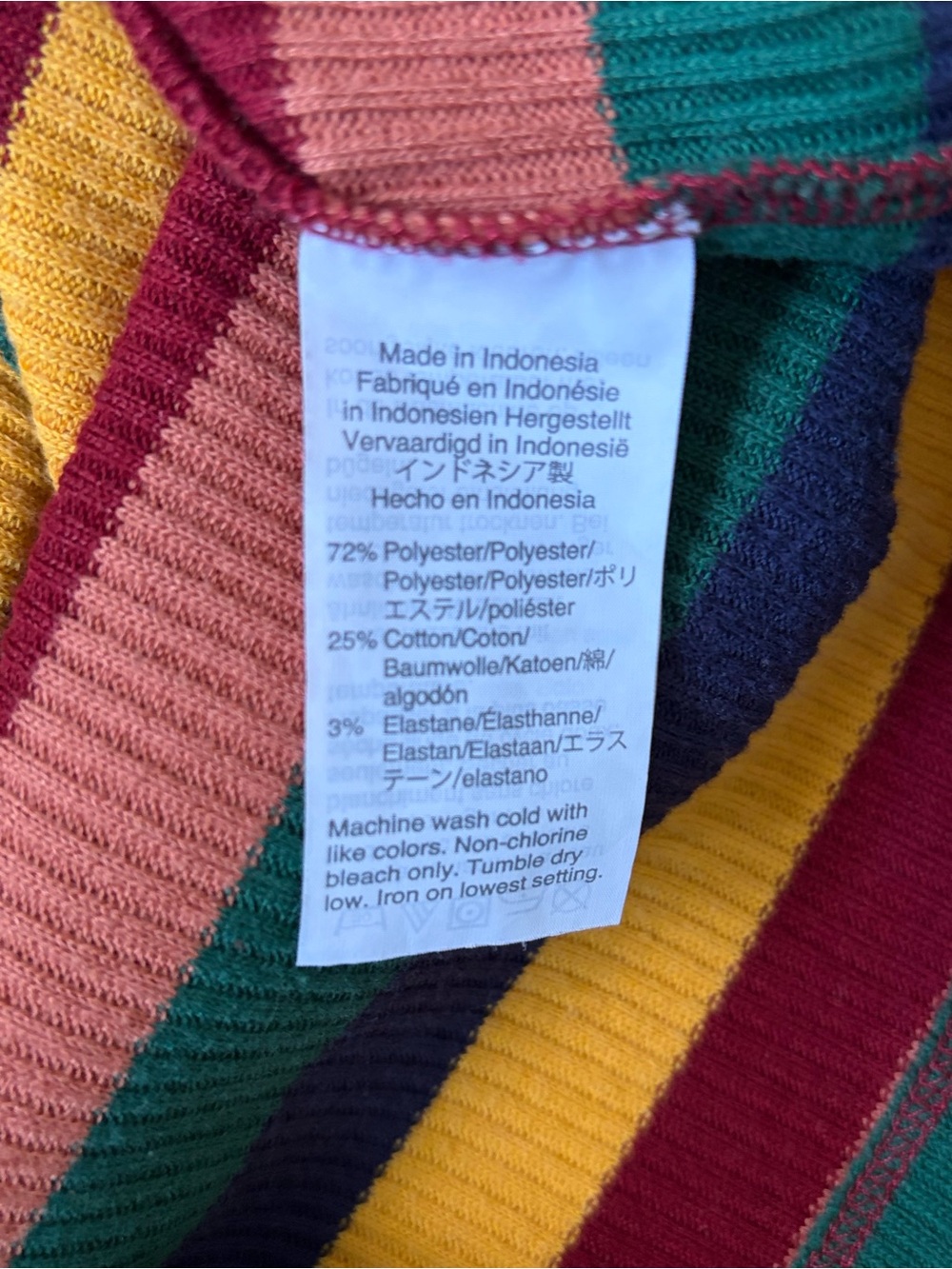 Madewell Rainbow 3/4 sleeve sweater type top mock neck - Picture 9 of 10
